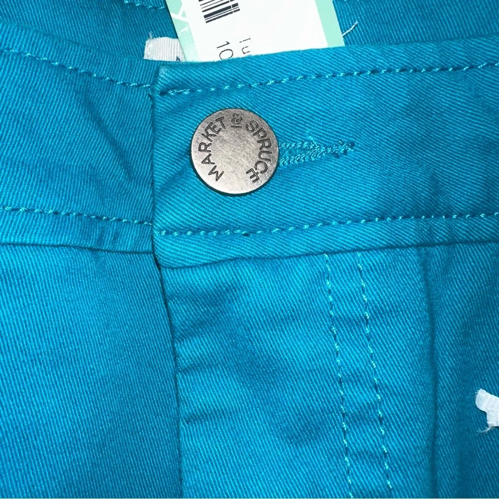Stitch Fix market & spruce Lorraine Shorts Turquoise Sz 14 NWT - Picture 6 of 6